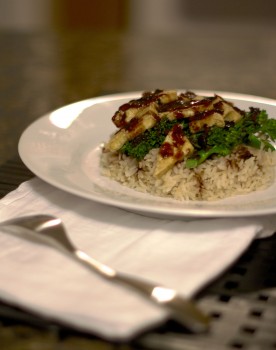 Fried Tofu in Black Bean Sauce